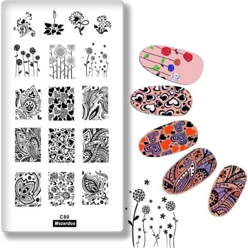 Mezerdoo Stencils For Nail Design