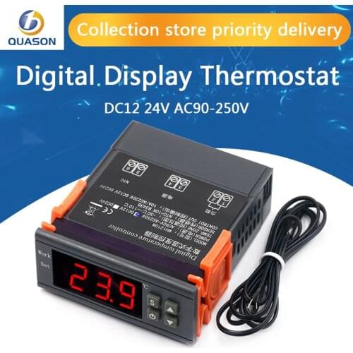 MH-1210W/Ultra-wide voltage microcomputer intelligent digital display thermostat Wide voltage rangeDC12 24V AC90-250V