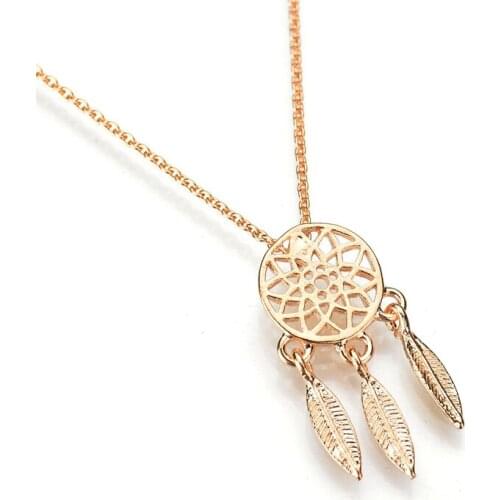 New fashion dream catcher series Jewelry necklace Exquisite alloy hollow pendant necklace Popular chain collares Gifts women2019