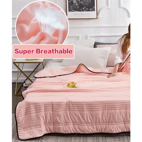 Cooling Summer Blanket Twin King Queen Size Solid Color Quilt Bedspread Comforter BedCover Quilting Simple Home Textile Dropship