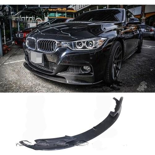 MP Style Front Carbon Fiber Bumper Lip Chin Spoiler Rocker Winglet Splitters Flaps for BMW F30 M Tech
