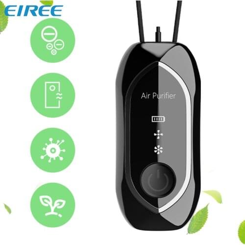 USB Personal Wearable Air Purifier Necklace Mini Portable Air Freshener Ionizer Negative Ion Generator Hanging Air Cleaner