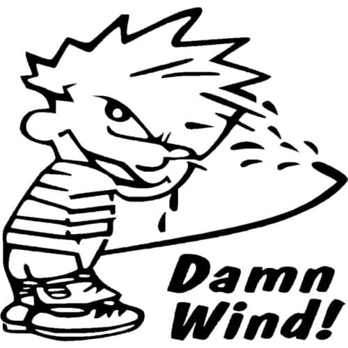 Attractive Classic Damn Wind...Fun Unique Vinyl Graphic Decal Car Auto Window Bumper Sticker