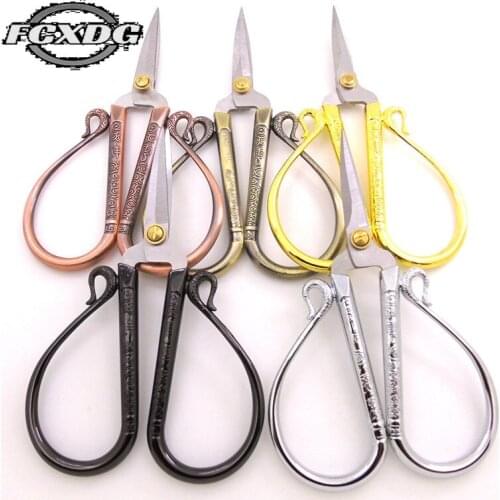 Sharp Stainless Steel Professional Tailors Scissors Handmade DIY Sewing Supplies Zig Zag Fabric Scissors Sewing Thread Cutter