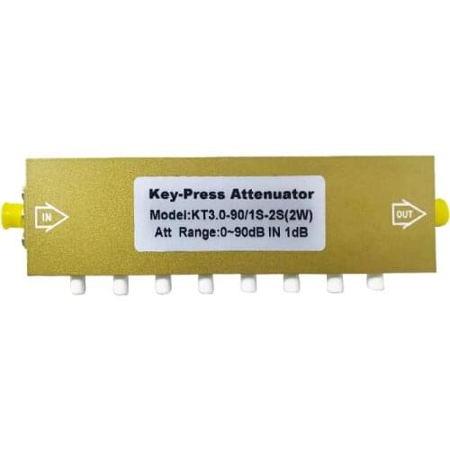 SMA key adjustable attenuator 4G RF attenuator 1dB adjustable step attenuation 0-90DB custom connector