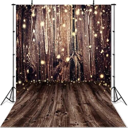 Christmas Photography Background Golden Flash Wooden Floor Backdrop Decoration Props Printed Banner For Photo Studio
