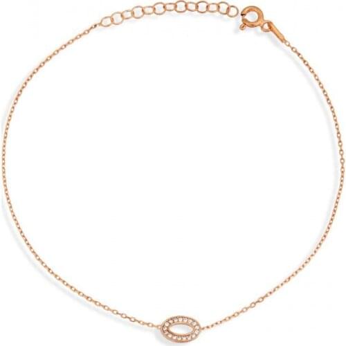 Argentum Concept-Zircon Silver Ellipse Bangle