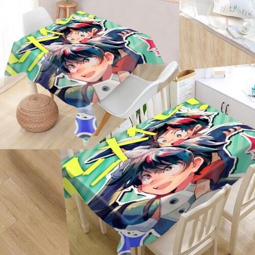 Best Hero Academia Custom Table Cloth Rectangular Oxford Print Waterproof Oilproof Square Table Cover Party Wedding Tablecloth