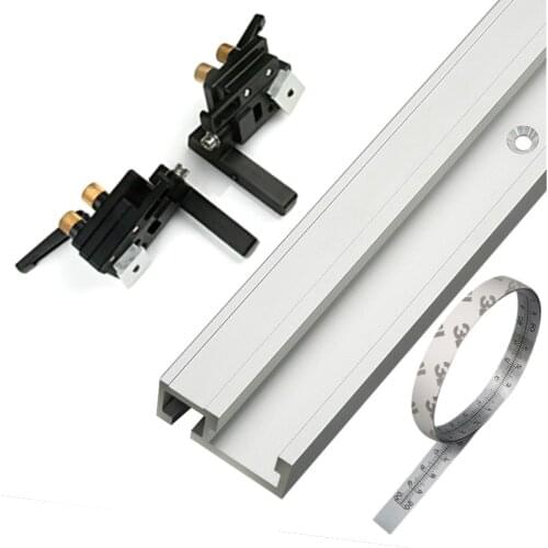Aluminium Alloy T-tracks Slot Miter Track and Miter Slide Track Stopper Table Saw Miter Gauge Chute Woodworking Tools DIY