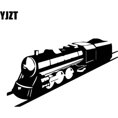 YJZT 16.8CM*10.2CM Interesting Train Quickly High Quality Vinly Decal Delicate Decor Car Sticker Black/Silver C27-0917