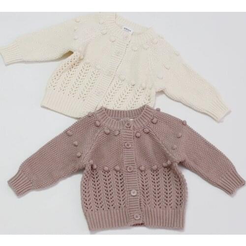 Newborn Baby Girl Winter Lovely Princess Style Knitting Clothes Autumn Kids Knitting Coat Infant Girls Cardigan Sweaters