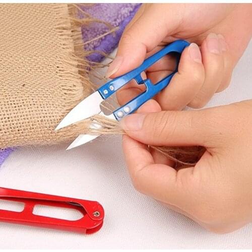 Spring Yarn Scissors Cross Stitch U-Shaped Small Nail-Scissor Sewing Thread Scissors Stainless Steel Scissors Sewing Supplies