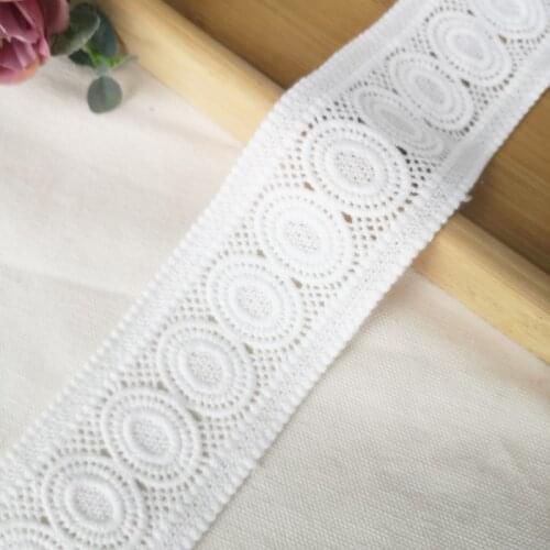 19yards 5.3cm Cotton embroidery Lace ribbon Handmade DIY material Garment needlework sewing accessories Clothing edge fabric 189