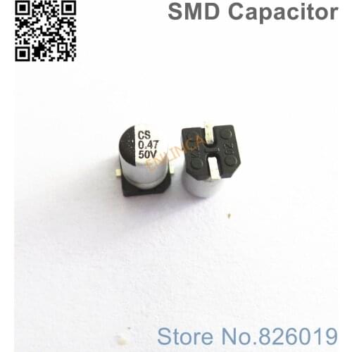 20pcs/lot 50V 0.47uf SMD Aluminum Electrolytic Capacitors size 4*5.4 0.47uf 50V