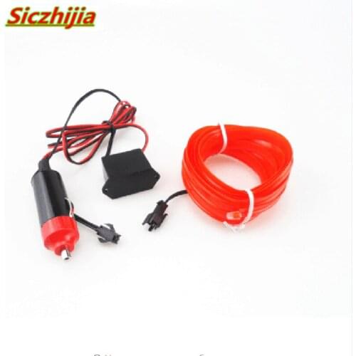 3 m 12 volt car LED atmosphere light flexible neon EL line and indoor cigarette lighter for Subaru Forester Outback Legacy