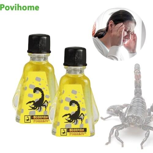 3ml Scorpion Venom Extract Refreshing Oil Dizzy Headache Mosquito Bites Treatment Relieving Arthritis Joint Pain Relief Plaster