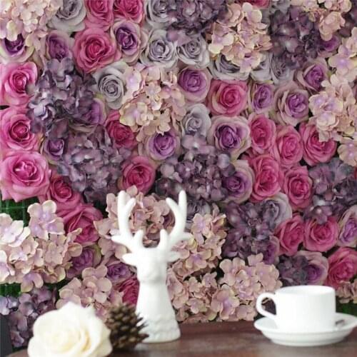 3D Artificial Flowers Plants Backdrop Romantic DIY Christmas Wedding Decorations Birthday Party Shop WindowFlowers Wall Panels