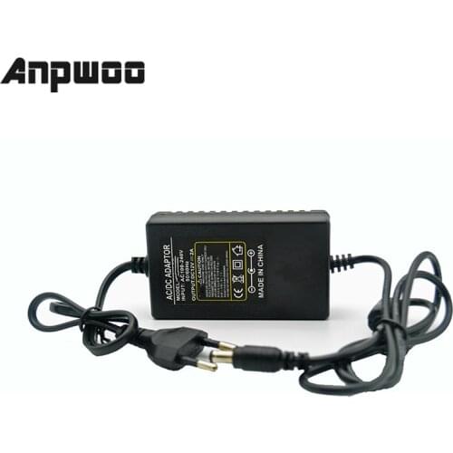 ANPWOO CCTV Camera Power Adapter DC12V 2A AHD Camera DVR Power Supply EU/US/UK/AU Plug