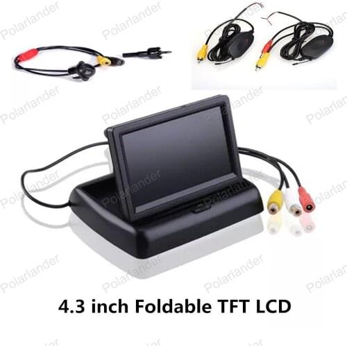 420 TV lines CCD Car Camera Night Vision + 4.3 inch Foldable TFT LCD + Video Transmitter & Receiver Kit