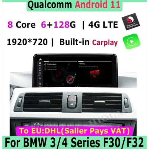 Snapdragon Android 10.0 Car Multimedia Player GPS Navigation for BMW F30 F31 F34 F32 F33 F36 2013-2017 NBT with BT Wi-Fi Carplay