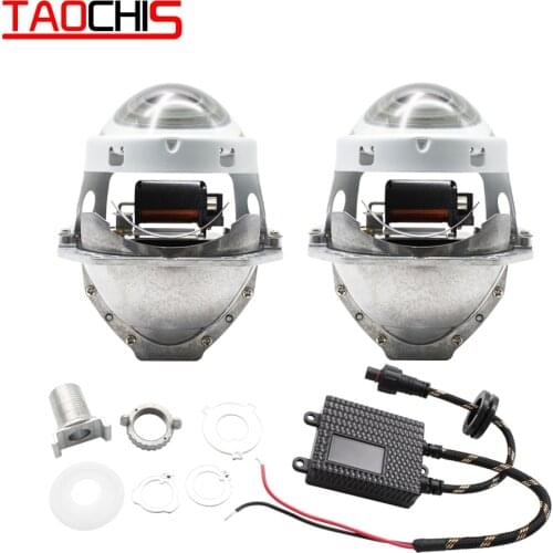 TAOCHIS I3 Car Styling 3.0 Inch Auto Headlights Retrofit Fast Bright With High Low Beam Universal Bi LED Projector Lens