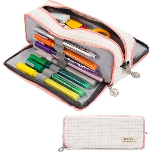 Simple Large Capacity Pencil Case Japanese And Korean Pencil Case Stationery Cosmetic Storage Bag