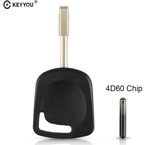 KEYYOU Transponder Key Shell Case For Ford Focus Mondeo KA Fiesta Escort Jaguar XJ8 Transit Connect Fob Car Key With 4D60 Chip