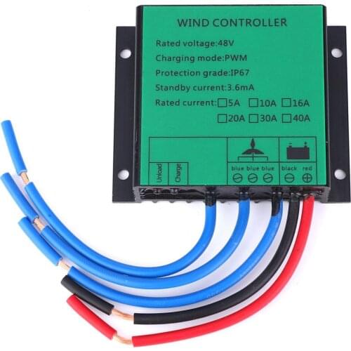 Efficient 600W DC 48V Wind Turbines Generator Charge PWM Controller Waterproof Regulator Rectified 15A Battery Controller