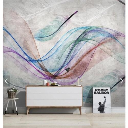 European Abstract Geometric Feather Wallpaper Wall Mural 3D Photo Wall Paper Living Room Bedroom TV Background Wallpapers Roll