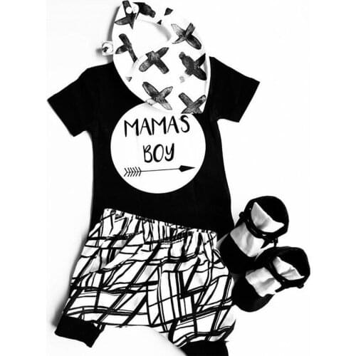 FOCUSNORM 0-24M Newborn Baby Boys Clothes Sets 2pcs Letter Printed Short Sleeve T Shirts Tops Shorts