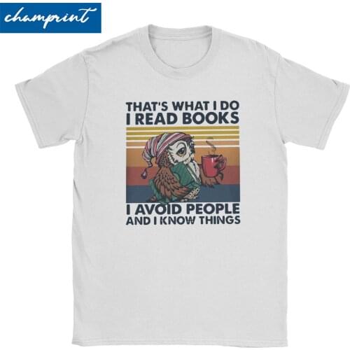 I Read Books I Avoid People Men Womens T Shirt Hate People Amazing Tee Shirt Short Sleeve T-Shirts Cotton New Arrival Tops
