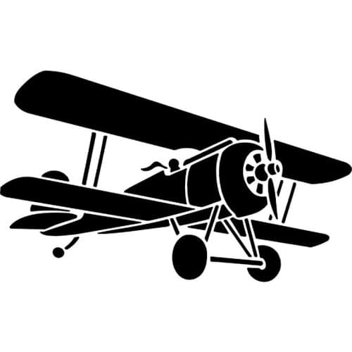 Personality Car Stickers Trendy Exquisite Childrens Adult Jet Aircraft Decorative Decals Sunscreen Waterproof Black and White