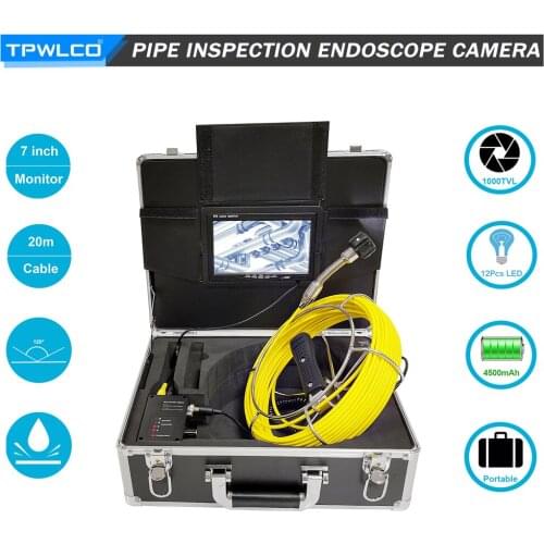 Industrial Pipeline Inspection Camera 23mm Waterproof Endoscope Drain Sewer Detection Borescope 20m Cable