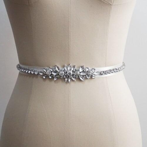 Crystal Bridal Belt Handmade Beaded Sash For Wedding Dress Rhinestone Appliqued Wedding Sash Belt Women Accessories