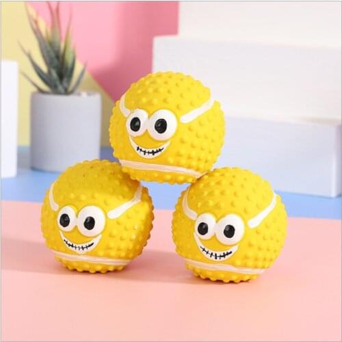 Latex Vocal Smiley Ball Granular Molar Teeth Cleaning Dog Toy Interactive Puzzle Fun New Pet Supplies A Lot Spot