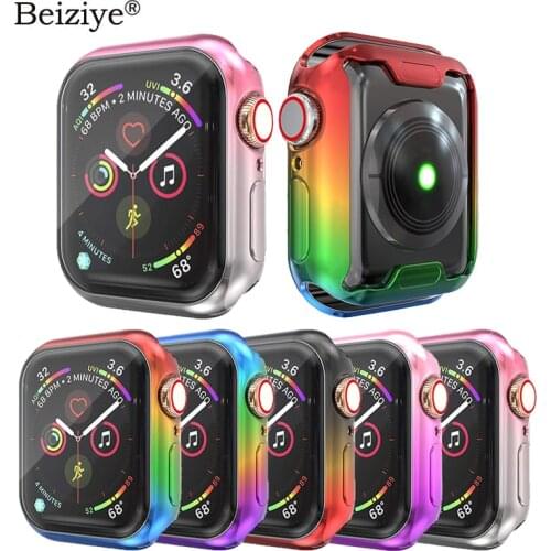 Multicolor TPU Smartwatch Protective Case For Apple Watch Band 38mm 40mm 42mm 44mm Frame Protection Cover for iwatch 5 4 3 2 1