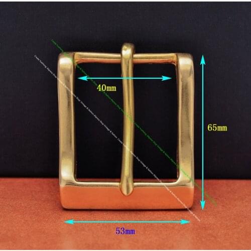 Men heavy solid brass leathercraft western cowboy bending single prong pin waist belt buckle replacement fit 40mm strap