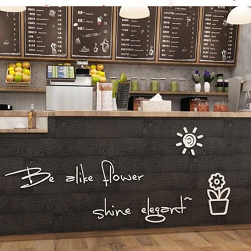 Milk Tea Shop Bar Wall Decoration Creative Glass Door Background Sticker Cafe Dessert Cake Shop Bar Counter Wall Layout Stickers