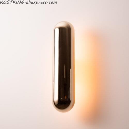 New products re-carved luxury simple metal oval wall lamp minimalist modern restaurant living room corridor wall lamp led