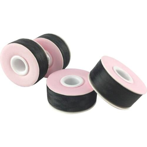 Wholesale 144 L paper side Machine Embroidery Prewound Bobbins black+free shipping