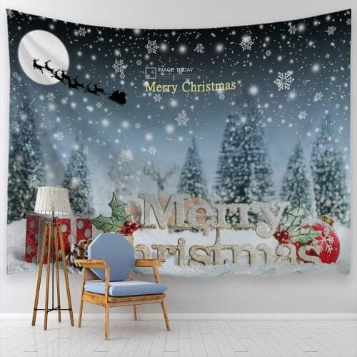 Nature Art Christmas Decoration for Dorm Room Bedroom Living Room Christmas Tree in Snowing Day