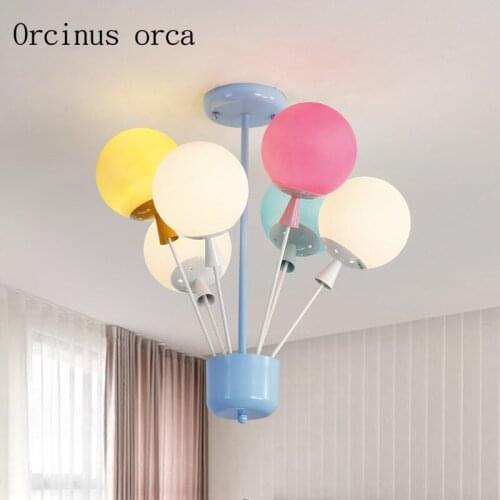 Remote controlled UFO chandelier childrens room boy bedroom LED flying saucer lights creative cartoon spacecraft Chandelier