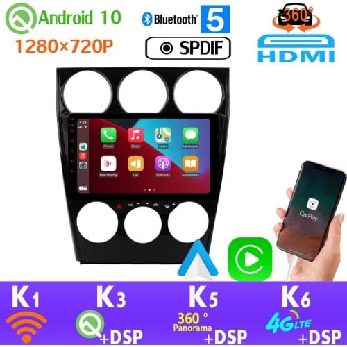 PX6 4G+64G 1280*720P Android 10 For Mazda 6 Mazda6 360 4*AHD Camera HDMI GPS Radio Car Multimedia Player CarPlay SPDIF DSP auto