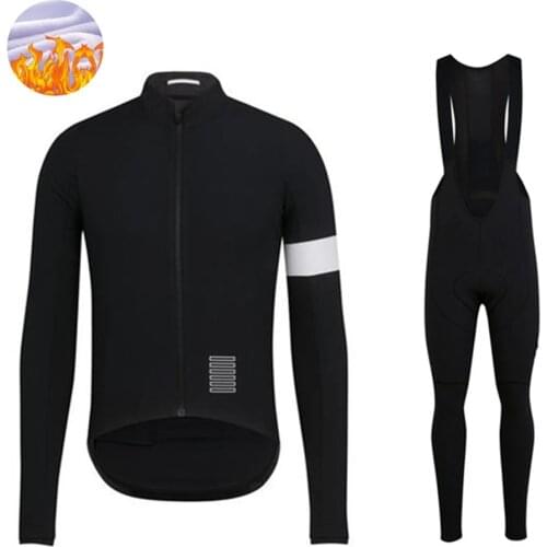 Raphaful Rcc Warme Winter Thermische Fleece Fietsen Kleding Heren Lange Mouwen Pak Riding Bike Mtb Road Kleding Bib Broek Set