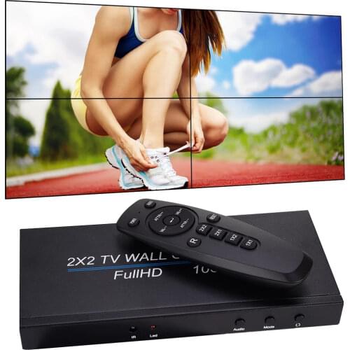 HD Screen Stitching TV Wall Controller 1x3 1x2 1x4 2x1 3x1 4x1 2x2 Video Wall Processor Multi Monitors Image Splicing Converter