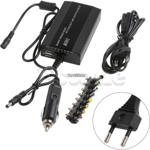 For Laptop In Car DC Charger Notebook AC Adapter Power Supply 100W Universal