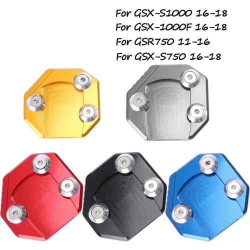 Motorcycle Kickstand Foot Side Stand Extension Enlarge Pad Support Plate For Suzuki GSX-S1000/F 16-18 GSR750 11-16 GSXS750 16-18