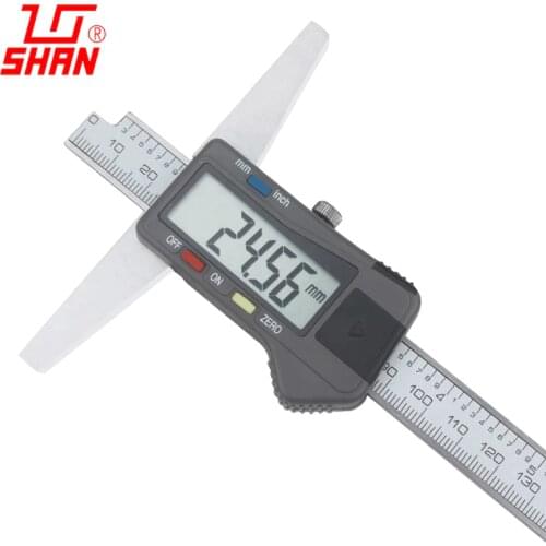 High precision electronic digital depth gauge 0-150 0-200 0-300 mm depth vernier caliper stainless steel calipers metalworking