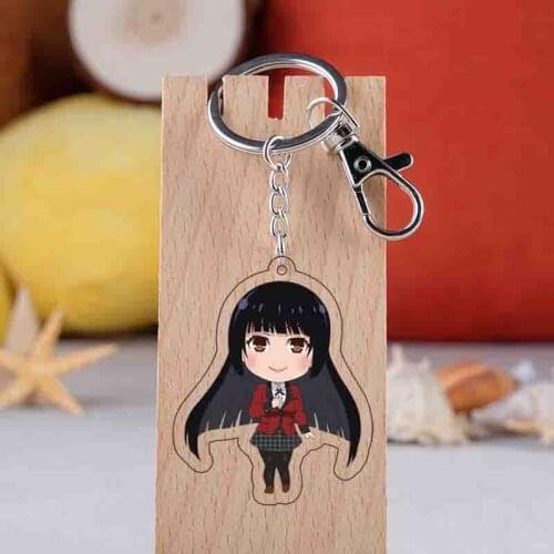 Japan Anime Kakegurui Compulsive Gambler Keychain Jabami Yumeko Acrylic Figure Keyring Decoration Collection Gifts Cosplay