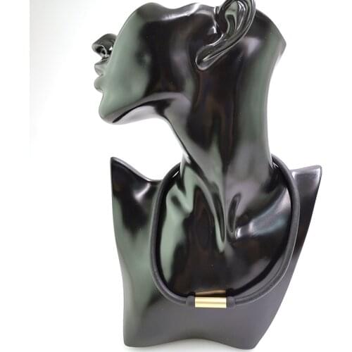 YD&YDBZ NEW Torques Women Bondage Necklace Elasticity Rubber Jewelry Simple Short Necklaces Gold Collar Clothing Accessories